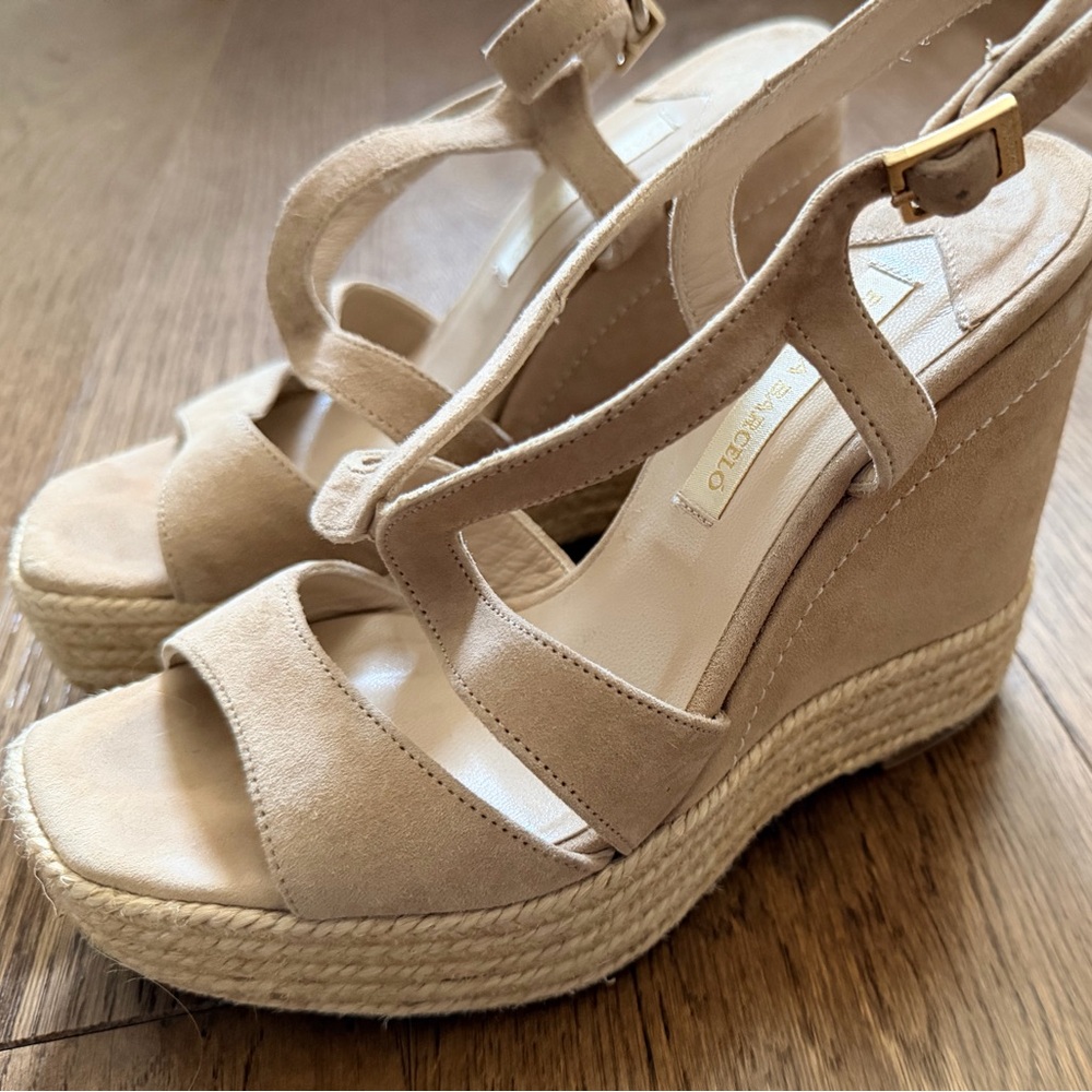Paloma Barcelo Nude Espadrille Wedges